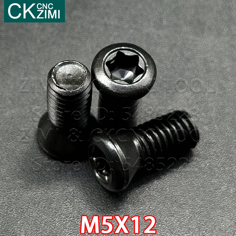 M5*12 mm M5X12 Screw CNC Insert Torx Screw for Replaces Carbide Insert CNC Lathe Tools Cutter Toolholder Accessories Lathe Tools