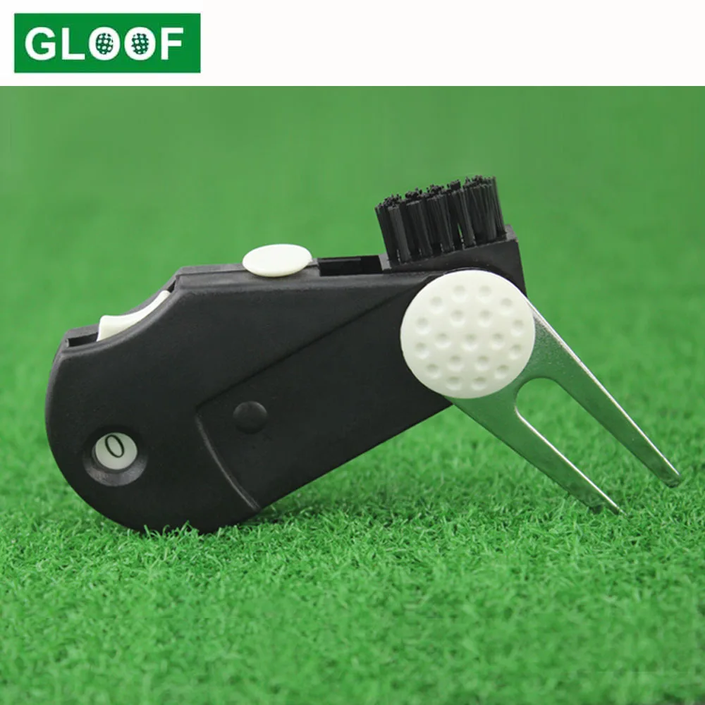 1Pcs 5-in-1 Golf Divot Tool Multifunctional Golf Green Fork Divot Repair Tool Switchblade Groove Cleaner