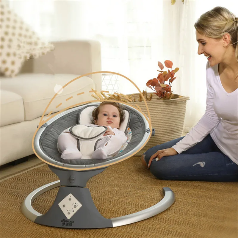 Dropship New Safety Baby Rocking Chair With Remote Control Baby Electric Cradle Swing Soothing Artifact Sleeps Newborn Sleeping