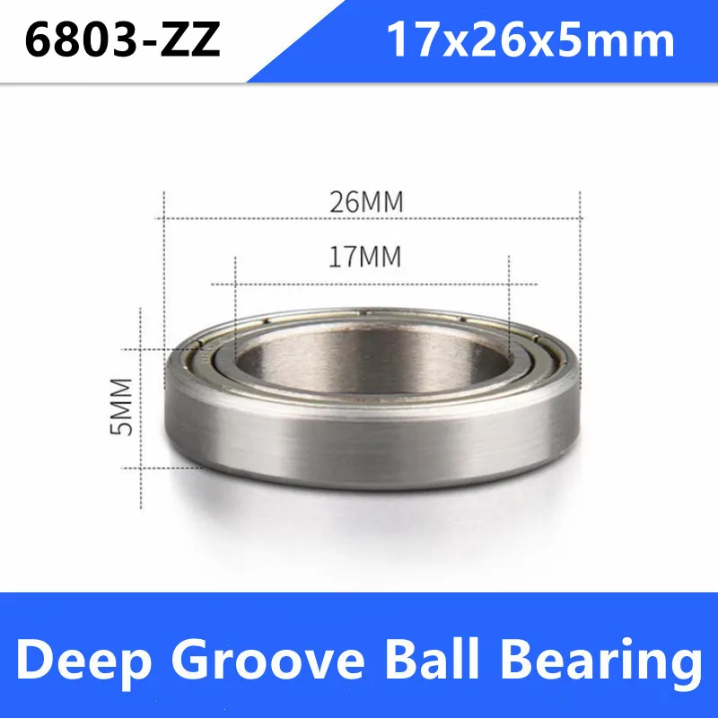 

20pcs/100pcs 6803ZZ thin wall bearing 6803 6803Z 61803ZZ deep groove ball bearings 17x26x5mm