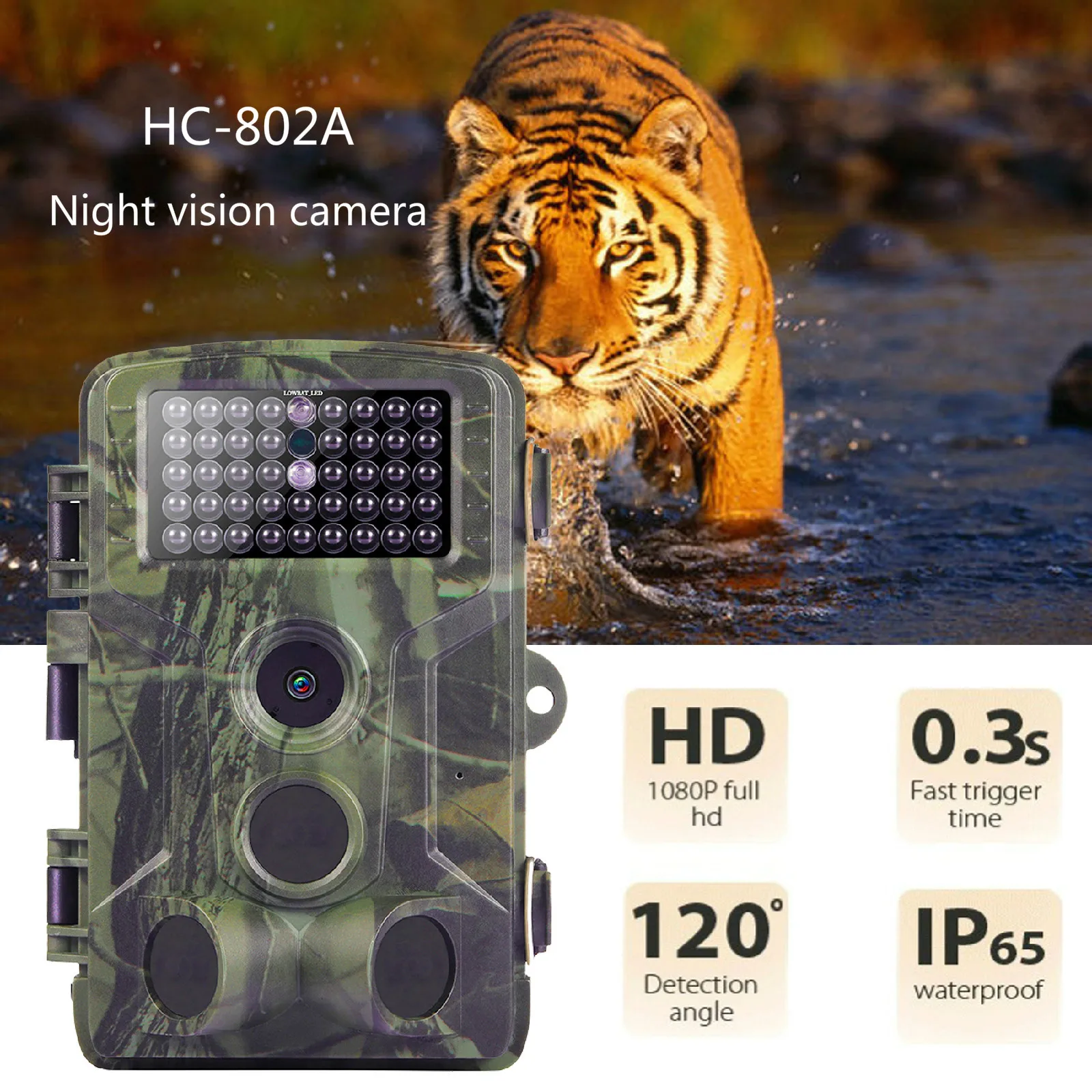 Suntekcam Hunting Trail Camera 20MP/24MP 1920 Night Vision Waterproof Cameras Photo Trap Wildlife Surveillance HC802A