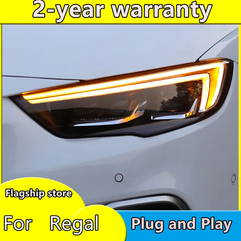 Car Styling LED headlights for Buick Regal for 2017-2018 Regal head lamp LED Lens Double Beam ALL LED headlight