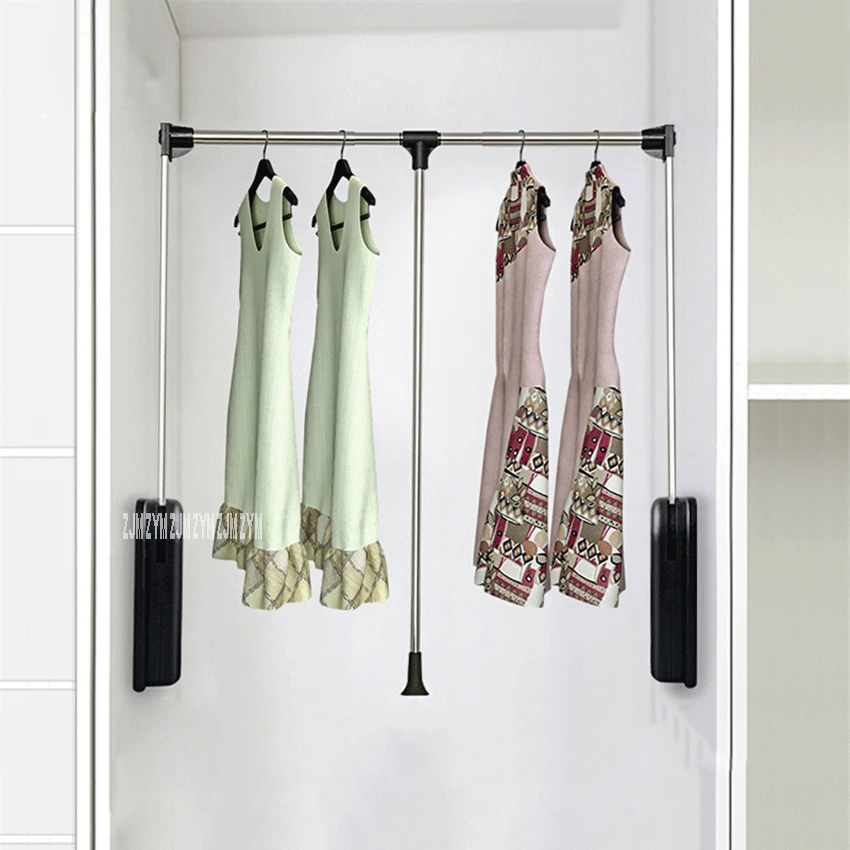 G0601/G0602/G0603 Checkroom Coatroom Wardrobe Adjustable Lifting Clothes Hanger Rail Cloakroom Locker Room Pull Down Hanging Bar