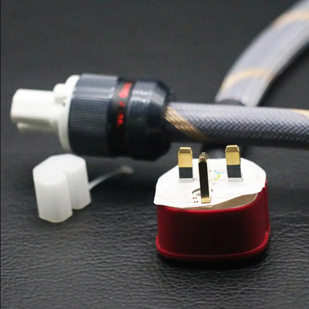 Audiophile CD Player Power Cable Cord UK Plug High Performance UK Connection Power Cable for Amplifier DVD