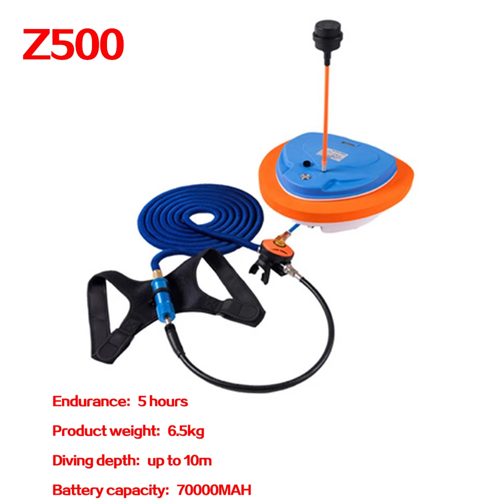 Z500 Scuba Diving Respiratory Equipment, Mobile Ventilator Support, Underwater Snorkel, Up to 14 m Dive, 5 Hours