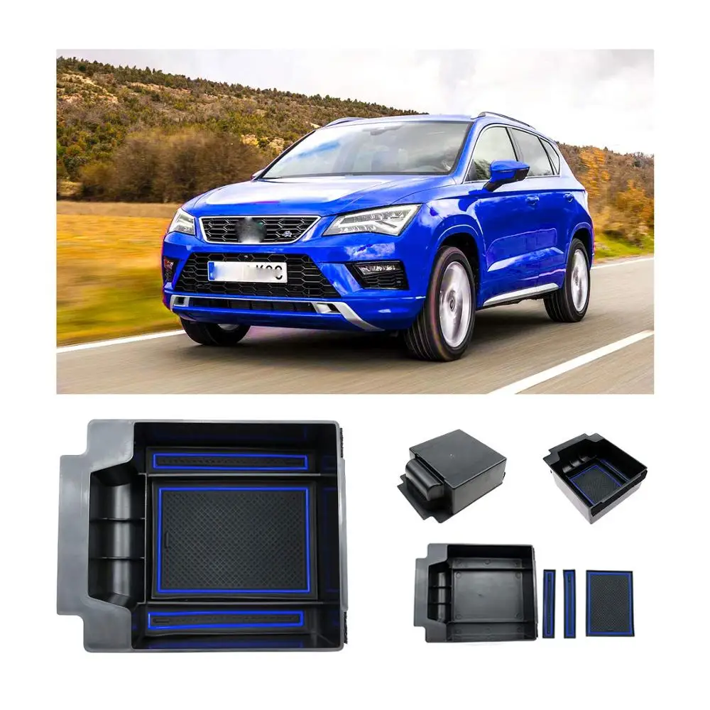 LFOTPP Schowek na podłokietnik samochodowy do Seat Ateca 2017-2022 2023 2024 Pojemnik centralnego sterowania Auto Seat Ateca Akcesoria 2023