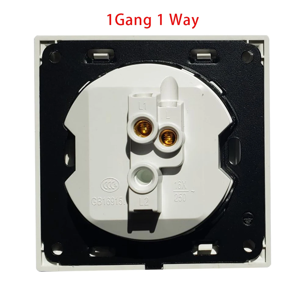 SANDIY Wall Light Switch Embedded Mount On / Off Lamp Power Push Button Switches Luxurious Panel Controller US EU Standard 250V