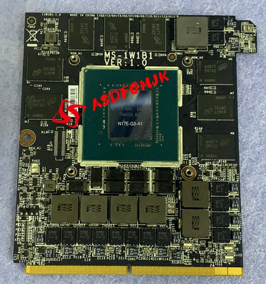 

MS-1W1B1 REV 1.0 For MSI GT80 GT72 GT62VR GT72S GT83 GT82 GT73VR Laptop GTX1080M Graphics board MS-1785 MS-17A1 MS-1815 Tested