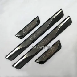 Car Styling FIT For 2019 2020  Mazda  cx 30 cx-30 Stainless Scuff Plate Door Sills Pedal Protector Cover Trim  Accessories