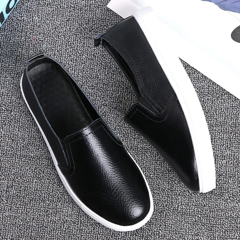 2021 Vintage leather flats women trekking summer shoes wear resitant white flats female loafers