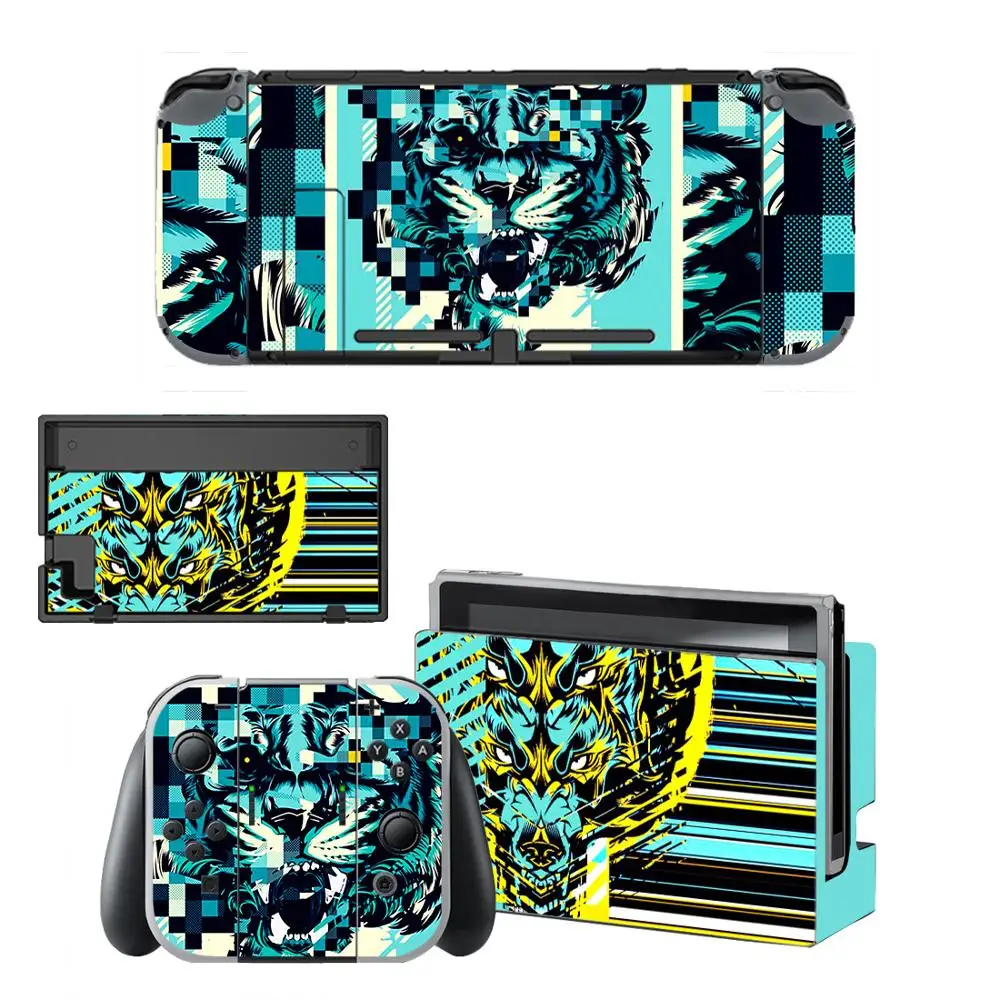 Tijger Leeuw Nintendo Switch Skin Sticker Nintendoswitch Stickers Skins Voor Nintend Switch Console En Vreugde-Con Controller Vinyl