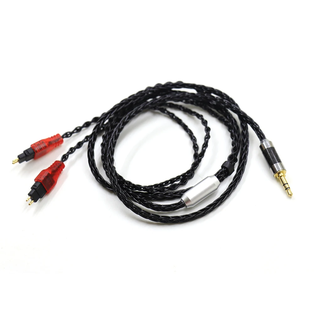 TOP-HiFi 8 Nhân Cân Bằng Bạc Nguyên Chất Mạ Tai Nghe Cáp Cho Tai Nghe Sennheiser HD580 HD600 HD650 HDxxx HD660S HD58x HD6xx