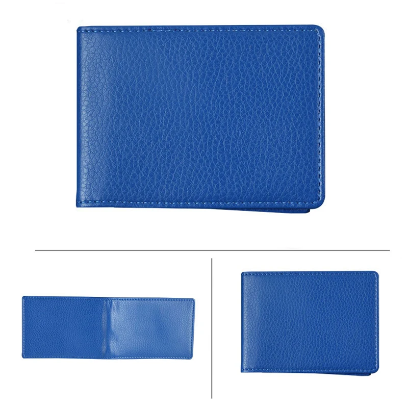 PU Leather Driver License Holder Cover Solid Color Passport Cover Business Folder Card Wallet Cover Card Case High Quality