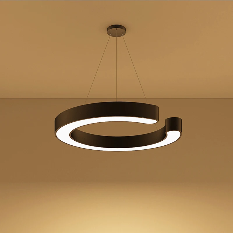 Candeeiro pendente de escritório com luzes led e escritório