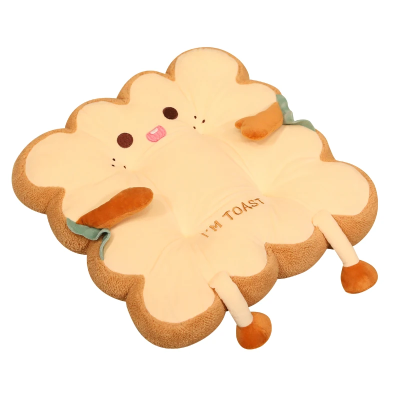 1pc Stuffed Soft Toast Kawaii Bread Plushie Pillow Plush Toys For Kids Girls Xmas Gifts Home Decor Comfortable Petal Cushion