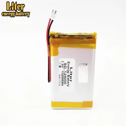 XH2.54/2P connector 7.4V 1500mAh 124050 Polymer Li-ion battery for DVD player TV Digital Satellite Finder Meter WS-6933, WS-6923