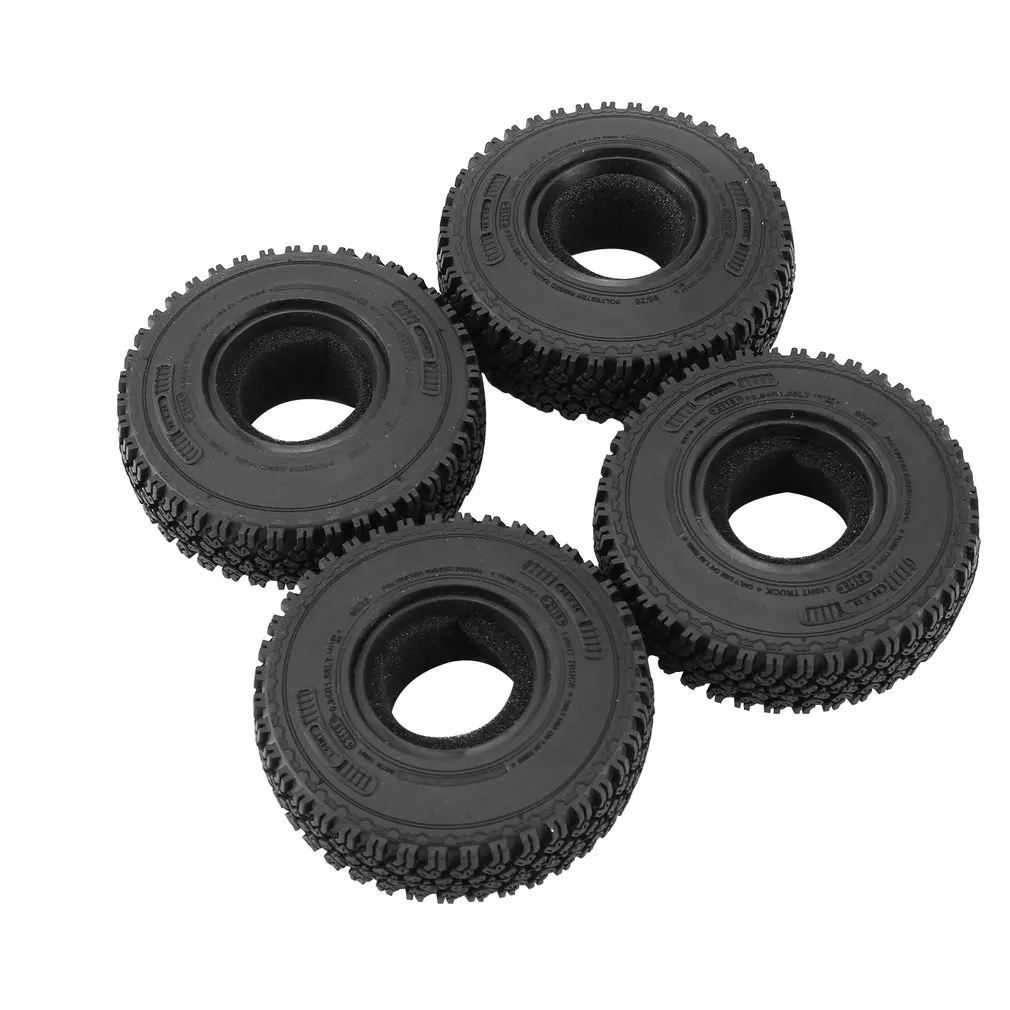 YSIDO 4Pcs 1.55in Soft Rubber Terrain Wheel Tires for RC Crawler Car MST JIMNY Axial AX90069 D90 TF2 Tamiya CC01 LC70 Tyres