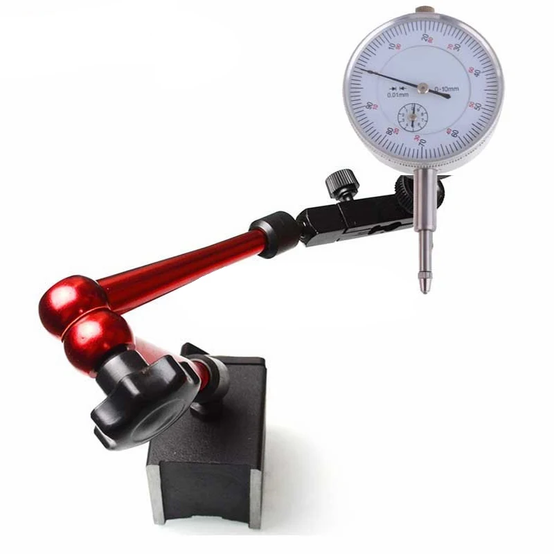 10mm Dial Indicator Magnetic Stand Base Holder 0.8mm Dial Test Comparator For Equipment Calibration