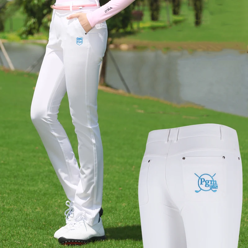 Pantalones de Golf para mujer, ropa deportiva de longitud completa, pantalones ajustados de alta elasticidad, transpirables, para primavera y verano