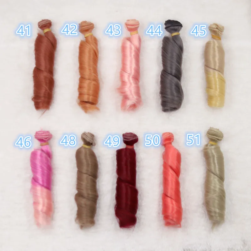 1 pcs Doll wigs 15cm*100 for 1/3 1/4 1/6 BJD Chole Doll High-temperature wire fiber Hair Rome curl hair thick wigs