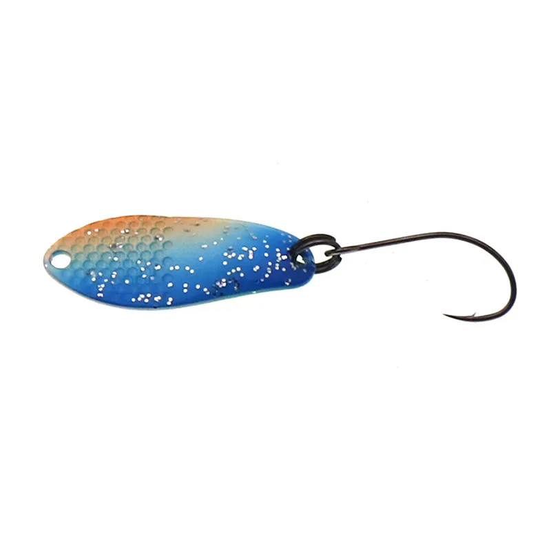 HISTOLURE 1.7g 27mm UV Trout Fishing spoon Lure Single Hook Metal Spoon Lures Micro Artificial Bait Bass Perch Spinne