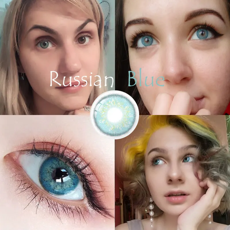 Bio-essence – lentilles de Contact dioptriques pour les yeux, 1 paire, couleur, bleu, marron, avec Prescription, série russe pour filles