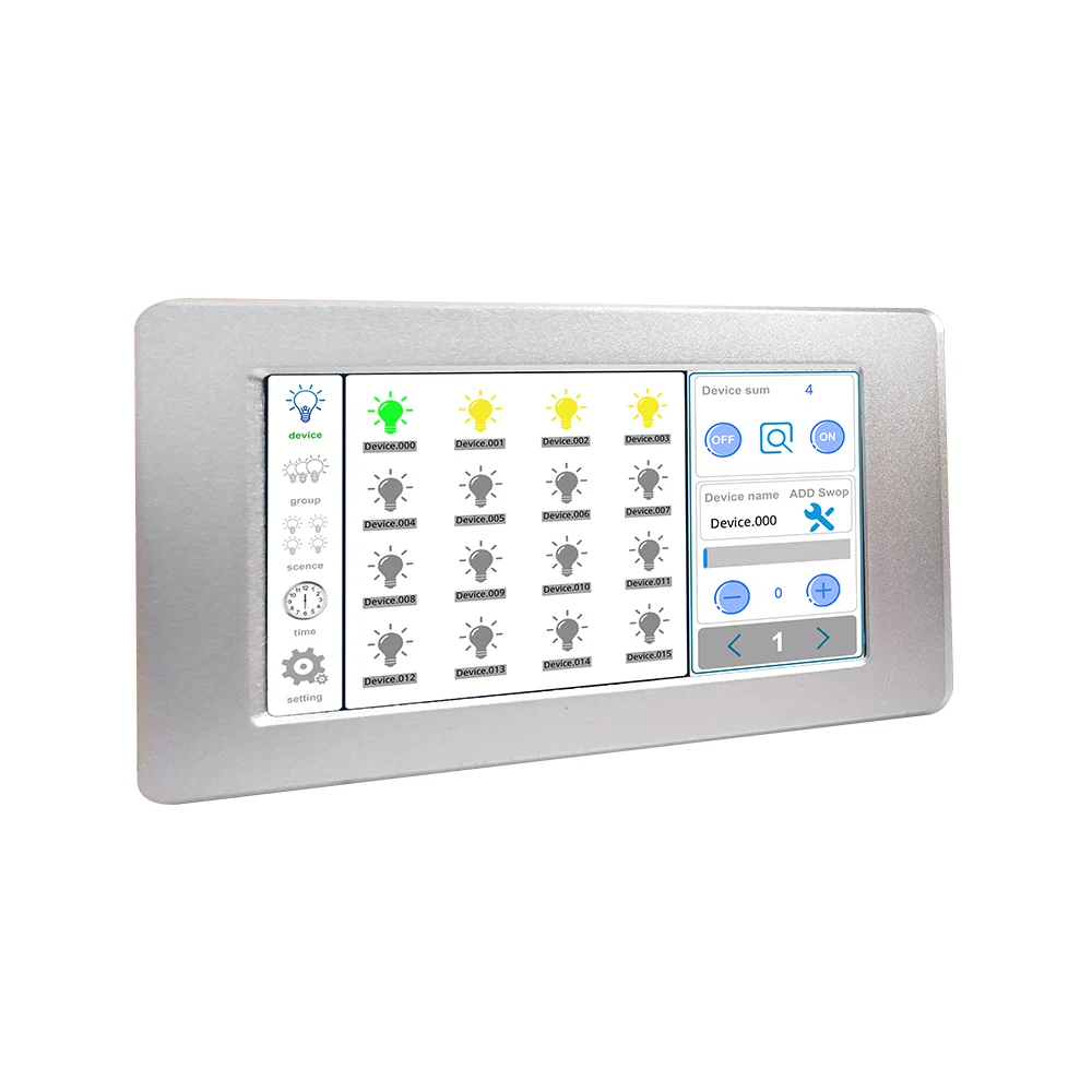 7 inch DALI touch screen master controller; DALI  light control system;DC12V  at most 128 channels DALI lighting devices  DL103B