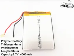 3.7V,4000mAH,606080 Polymer lithium ion / Li-ion battery for TOY,POWER BANK,GPS,mp3,mp4