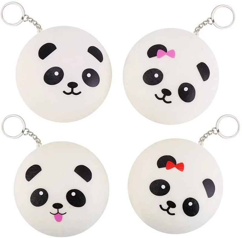 Kawaii Panda Squishy Keychain Slow Rising Creative Anima Soft Squeeze Toys For Children Funny Stress Reliever Toys For Adult 7cm