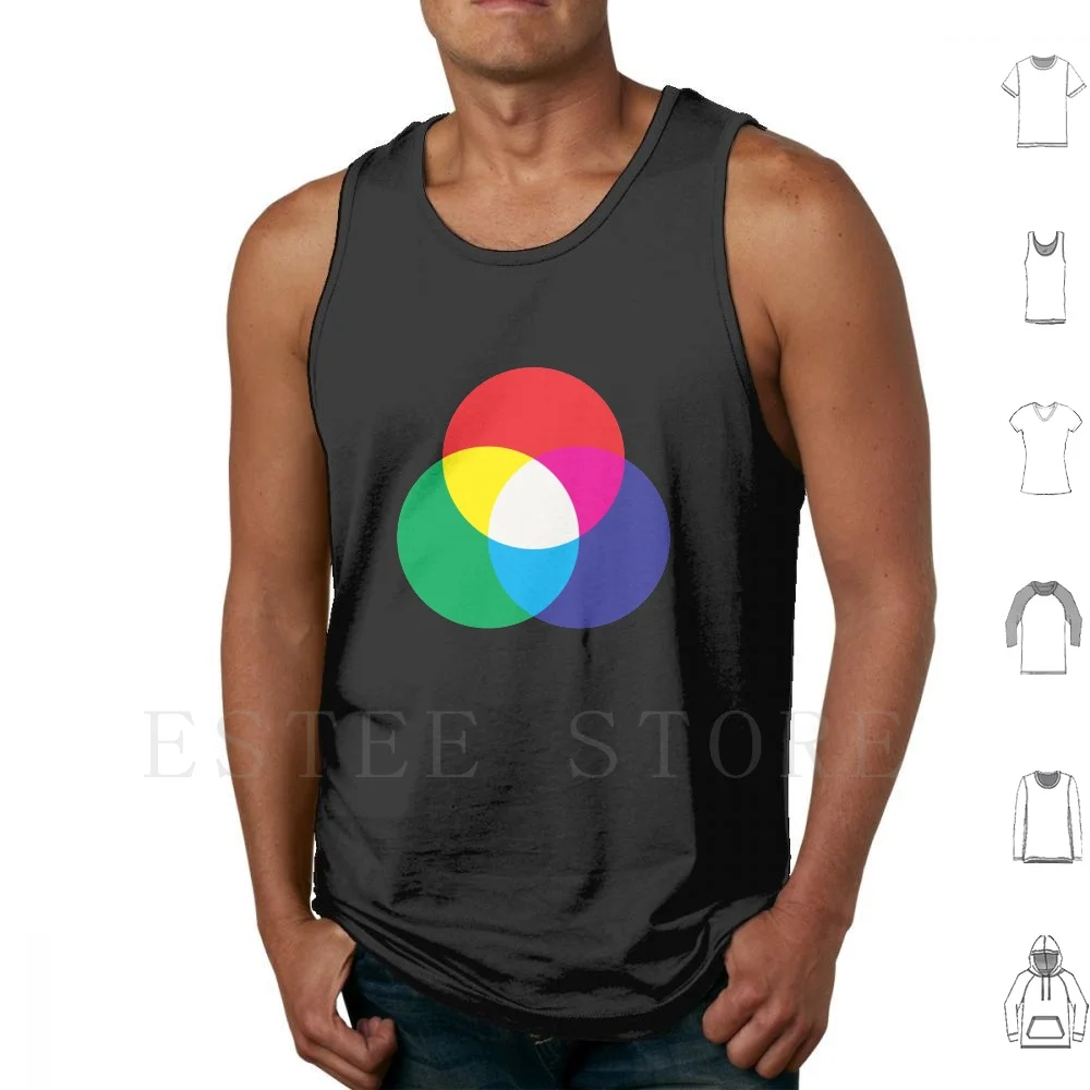 Additive Primaries Tank Tops Vest Sleeveless Artist Color Colour Color Spectrum Colour Spectrum Spectrum Color Wheel Color
