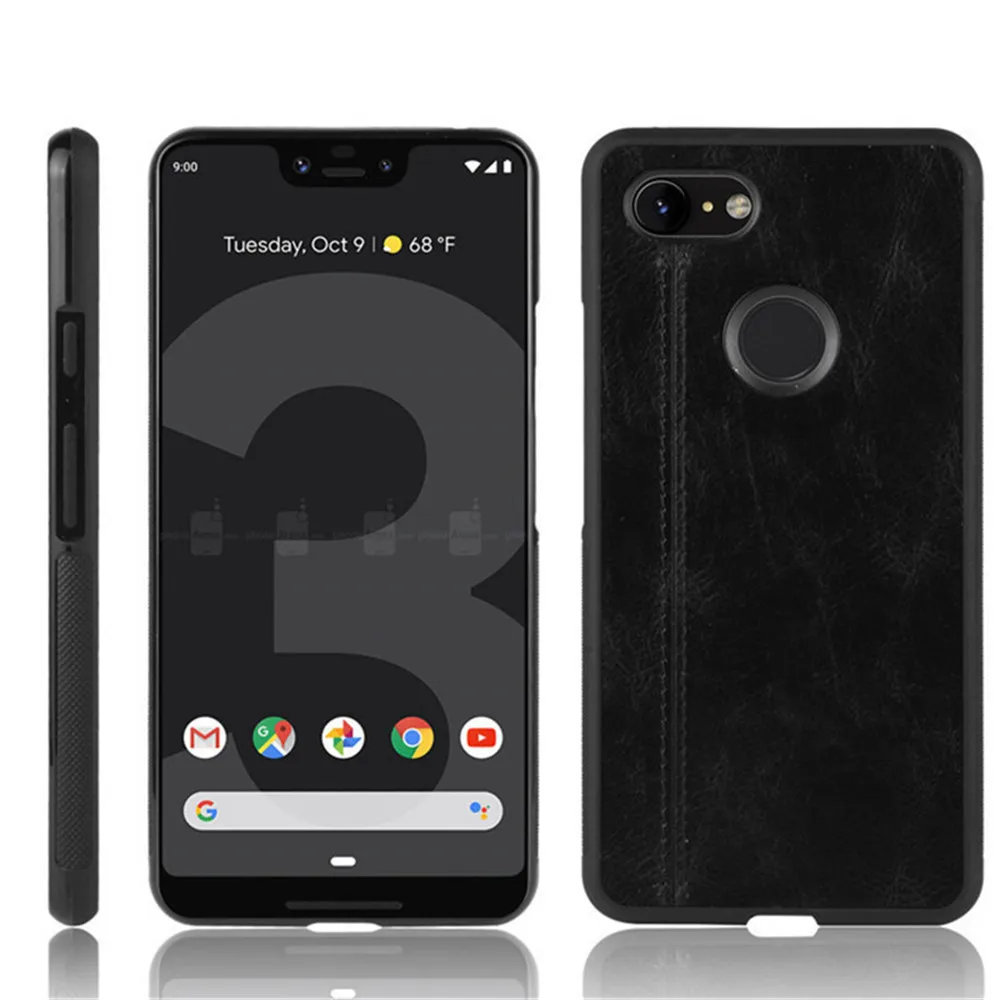 For Google Pixel 3 3A 4 4A 5 5A 6 7 Pro XL 5G Luxury Calfskin PU Leather lines Hard Back Cover Case For Pixel 3XL 4XL Phone Case