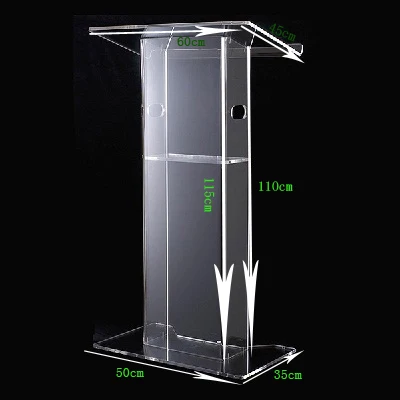 Clear 12mm Thickness Low Floor Acrylic Church Podium Stand,Cheap Pulpit,Acrylic Lectern plexiglass