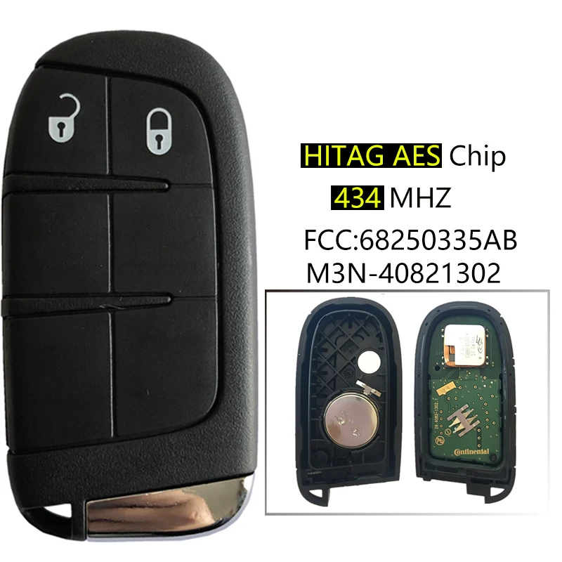 CN086028 chiave per auto intelligente originale 4A per chiave remota Jeep Compass con lama SIP22 433mhz M3N-40821302 Keyless go