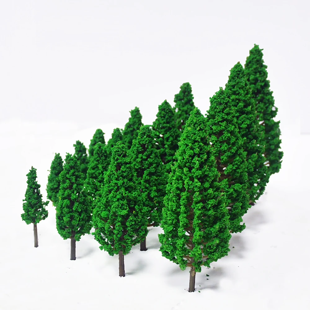 DIY Simulated Trees Model, Building Sand Table, HO N Train Railway, Layout Paisagem, Plantas Diorama Acessório, 4 cm-10cm, 20Pcs, Lote