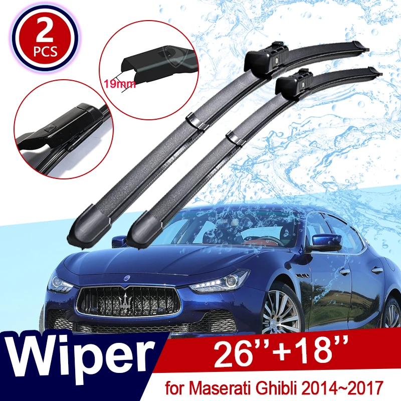 

for Maserati Ghibli 2014~2017 Front Window Windshield Windscreen Wipers Car Wiper Blades Car Accessories 2015 2016