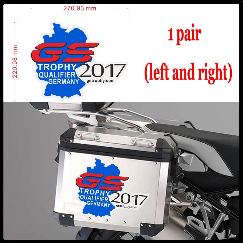 

2 x Carrier Trunk Motorcycle Top Side cases panniers Luggage Aluminium Stickers Adventure For BMW R1250GS R1250 1250 R ADV GS HP