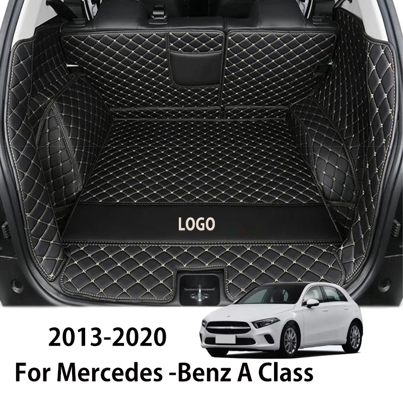 

The Trunk Cargo Leather Liner Car Boot Liner Cargo Compartment Floor Carpet Mud Kick For Mercedes-Benz A Class 2013-2020