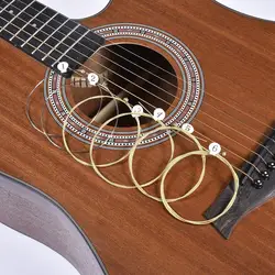 Universal Acoustic Electric Guitar Strings Brass Hexagonal Steel Core Strings For Musical Instruments Accessories