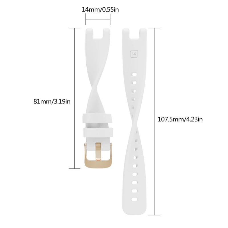 Soft Silicone Smart Watch Strap Fashion Waterproof Durable Watchband Wristband Strap for Garmin Lily Smart Watchband