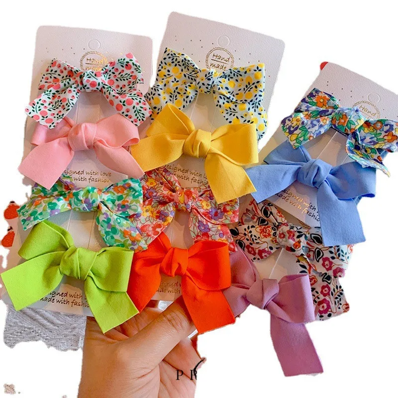 2 Pcs/Set Flower Baby Hair Clips Bows Kids Girl Hair Clip Children Hairpin Haarspeldjes Barrettes Baby Hair Accessories