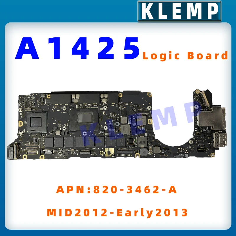 Placa base probada A1425 para MacBook Pro Retina de 13 pulgadas, placa lógica A1425 de 2,5 GHz, i5, 8GB, 820-3462-A, finales de 2012, principios de 2013