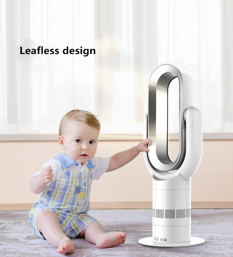 Kalt- und Warmluft-Ventilator mit Fernbedienung, blattloser Kühlventilator, 220V, ultra-leiser elektrischer Ventilator, Luftreiniger, Top-Qualität, Timer 1-9 Stunden – Detail 14