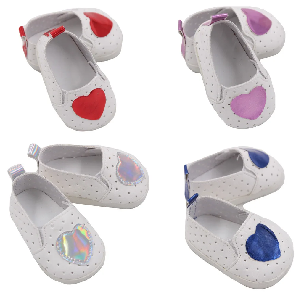 Canvas Doek 7 Cm Schoenen Voor 18 Inch Amerikaanse En 43 Cm Nieuwe Geboren Babypop Schoenen Kleding Accessoires Voor onze Generatie Meisje Poppen