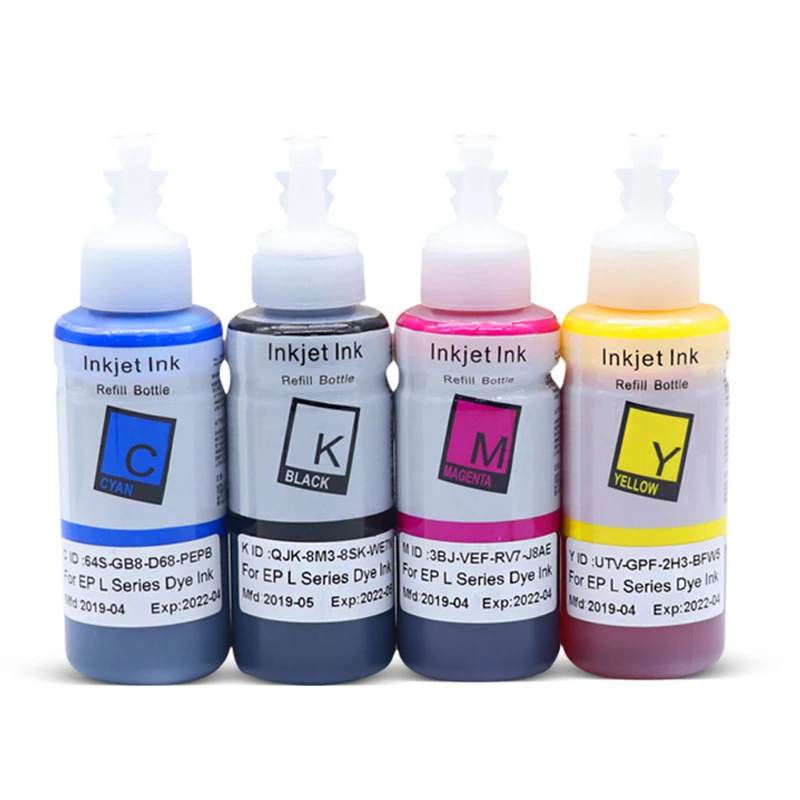 Dye Ink For Epson L120 L132 L222 L310 L364 L380 L382 L486 L566 L800 L805 L1300 ET-2650 Printer T664 Refill Dye Ink For Epson