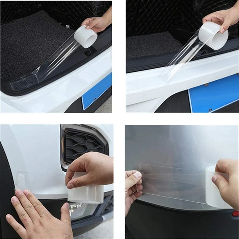 Car Door Sill Protector Nano Sticker Tape Bumper Strip For Tesla Model 3 Model X Model S VW Transporter Caravelle T6 Car Sticker