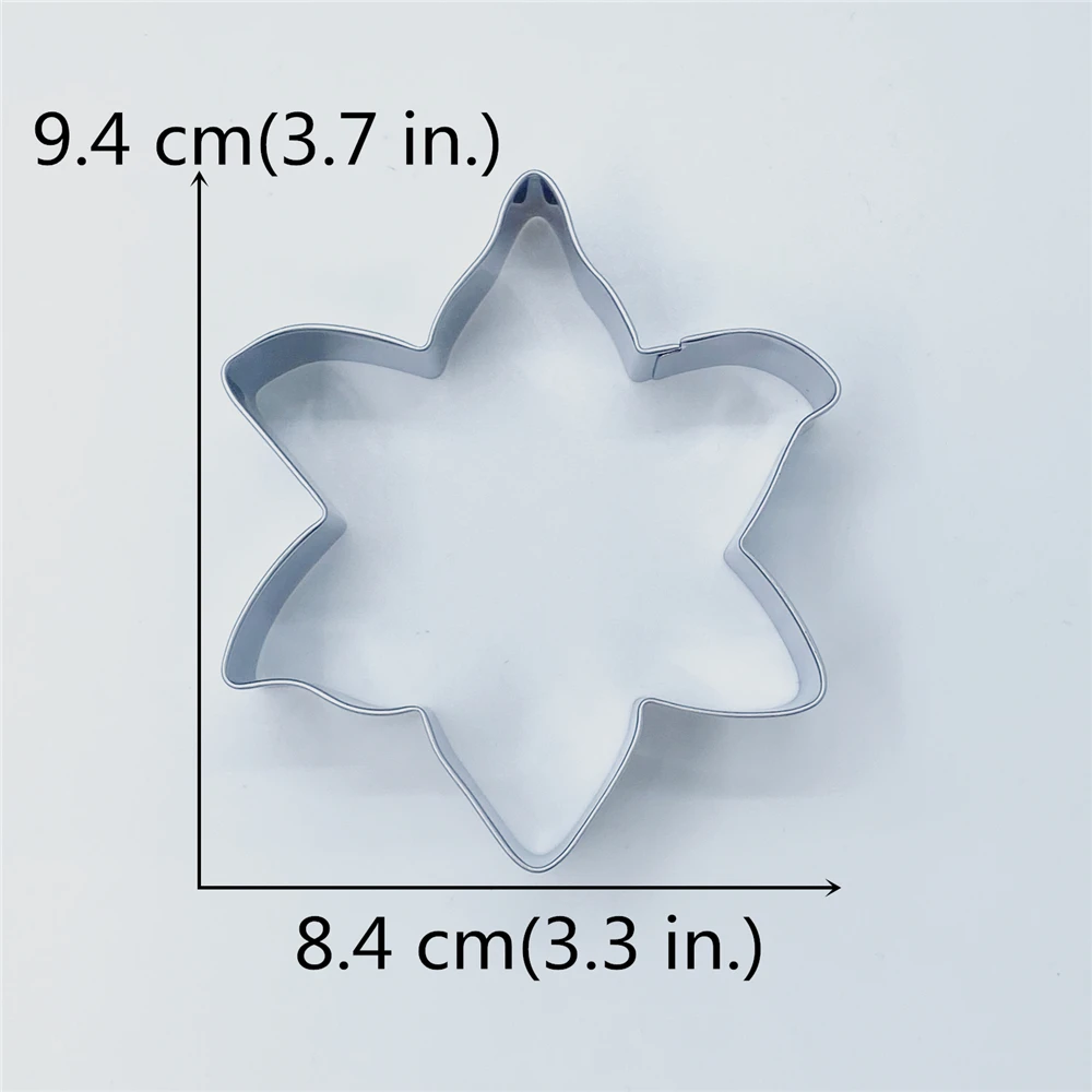 KENIAO Lily Flower Cookie Cutter, 9.4 CM