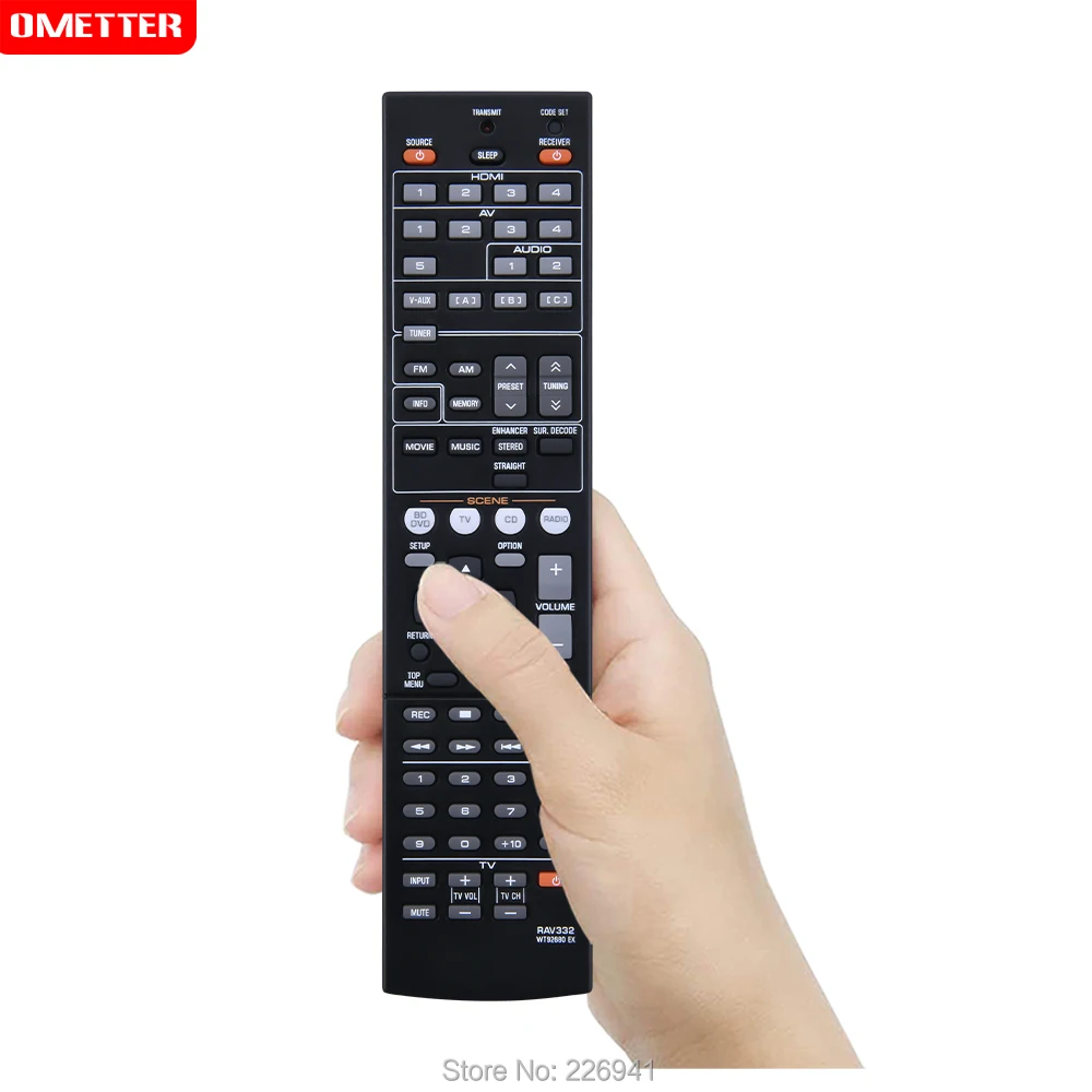 รีโมทคอนโทรลเหมาะสำหรับ Yamaha RX-V667 RX-V2065 RAV332 RX-V767BL RX-V665BL AV A V