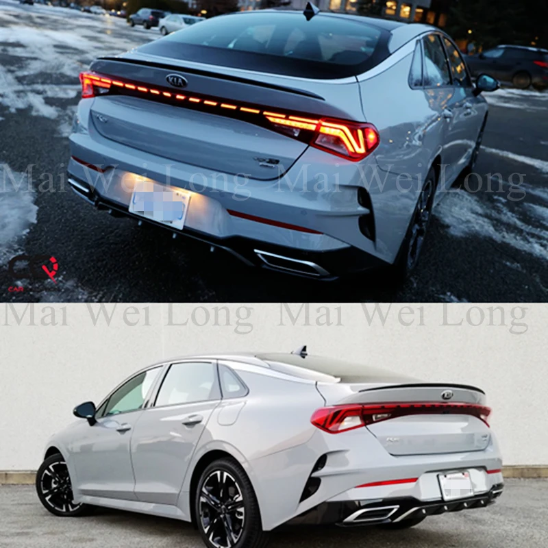 For Kia Optima K5 GT 2020 2021 K5 DL3 Spoiler ABS Plastic Gloosy Black Rear Trunk Lip Spoiler Car Tail Wing Decoration