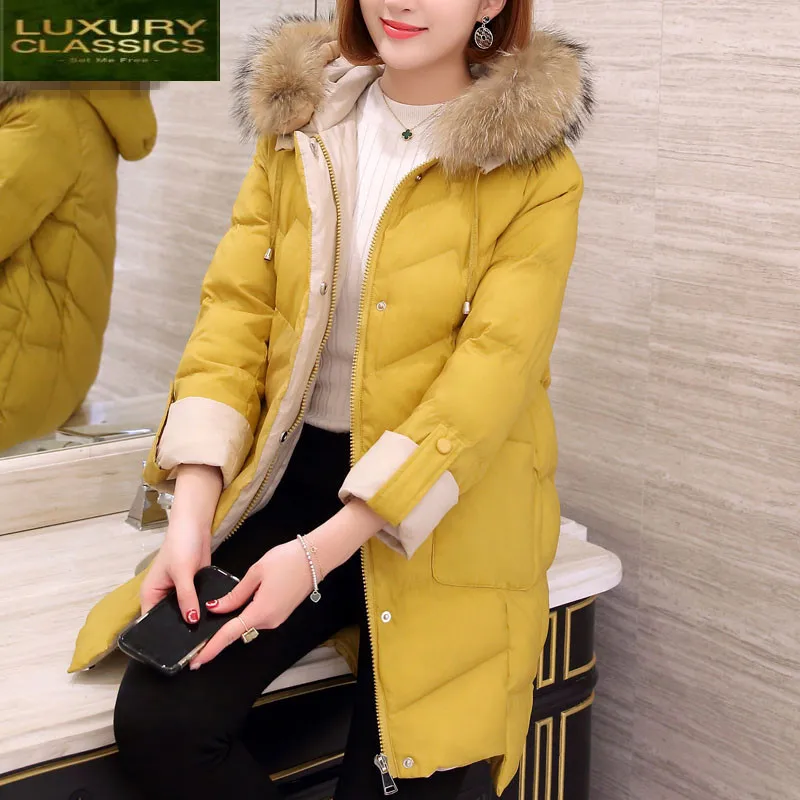 

Cotton Parkas 2021 Thick Winter Jacket Women Hooded Fur Coat Korean Ladies Coats Long Jackets Top Casaco Feminino LWL768