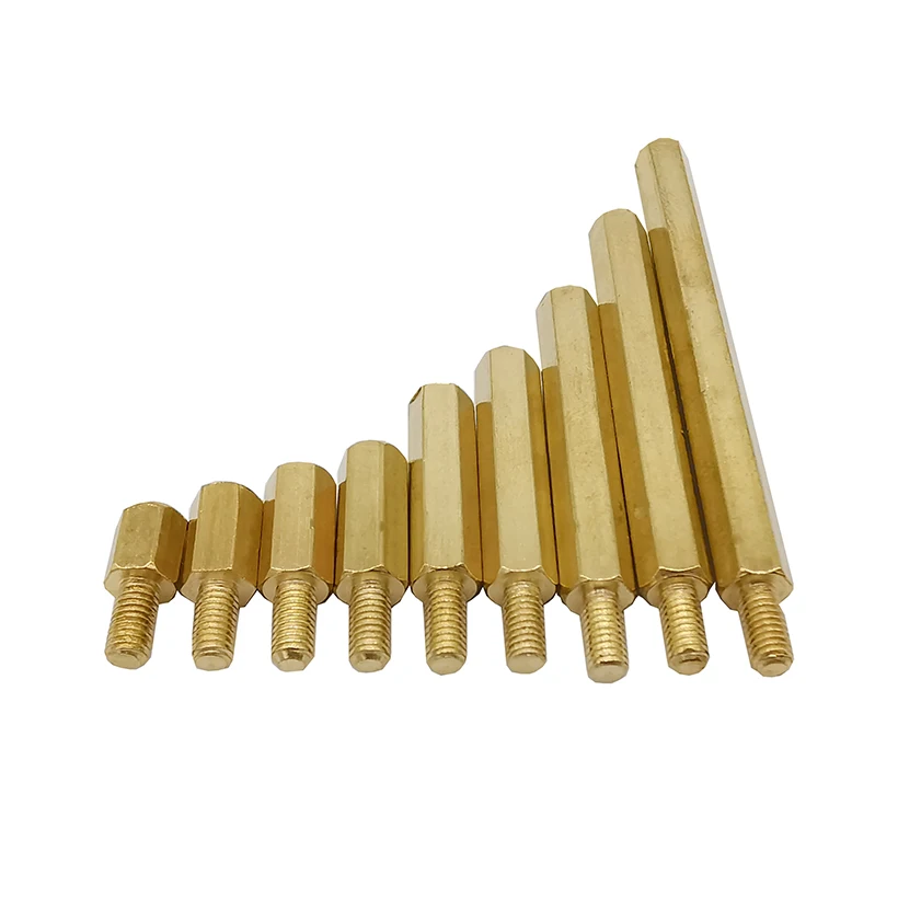 10Pcs/lot Brass M3*L+6mm Hex Standoff Spacer Screw Pillar PCB Motherboard Male Female Hexagonal Hollow Pillars Standoff Spacer